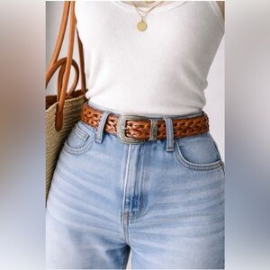 🧺 Brighton Braided Vintage Brown Belt